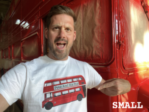 Pete And his Bus logo T-Shirt SMALL